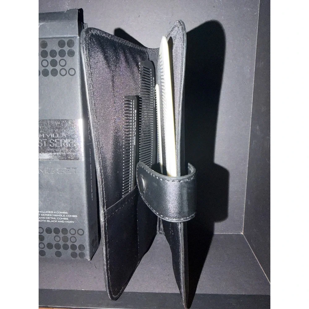 Sam Villa Artist Series Comb Set Professional 4-Piece Styling Hair with Case